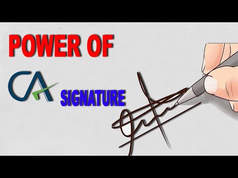 Power of a CA Signature || Power of Chartered Accountant ||