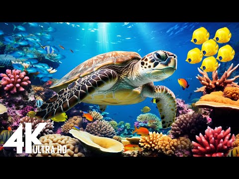 [NEW] 11HR Calming 4K Underwater Footage • Vibrant Coral Reef & Fish Aquarium - Relaxation Video