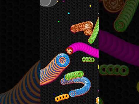 Worms zone io !! Cacing besar superhero Black Widow || slither snake