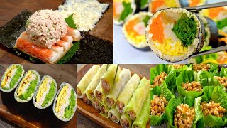 한끼 뚝딱! 9가지 김밥, 쌈밥 레시피!! 간편식사, 점심, 저녁대용, 도시락용 다 좋아요😄