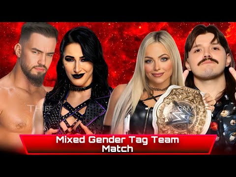 WWE 2K24 • Mixed Gender Tag Team Match -Austin Theory Rhea Ripley VS Liv Morgan Dominik Mysterio|WWE