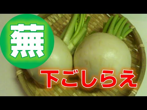 冬の味覚〝蕪〟の下ごしらえ(How to Preparation of turnips)