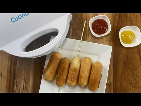 The answer to VEGAN Corn Dogs!!:  Cucina Pro Corn Dog Maker put to the test!