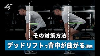 デッドリフトで背中が曲がる根本的な原因とその対策方法【筋トレ】