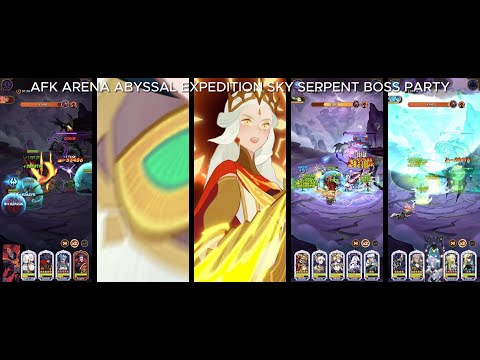 AFK ARENA ABYSSAL EXPEDITION SKY SERPENT BOSS PARTY (Not My Real Damage)