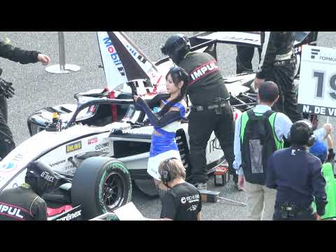 2024 SUPER FORMULA Rd.6/7 FUJI #19#20 小湊美月 引地裕美 Mobil1レーシングサポーターズ 日曜日グリッドウォーク レースクイーン 4K