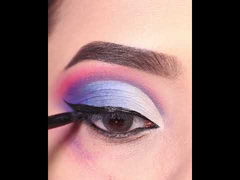 Blue Cut Crease Eyeshadow Look || Very Easy Eye Makeup || Shilpa #shorts