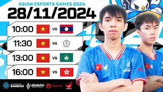 VÒNG BẢNG & VÒNG LOẠI KÉP ASIAN ESPORTS GAMES 2024 - LIÊN QUÂN MOBILE | NGÀY 28/11