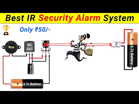 How to make a IR Sequrity Alarm System || Best Science Project || Inspire Award Project