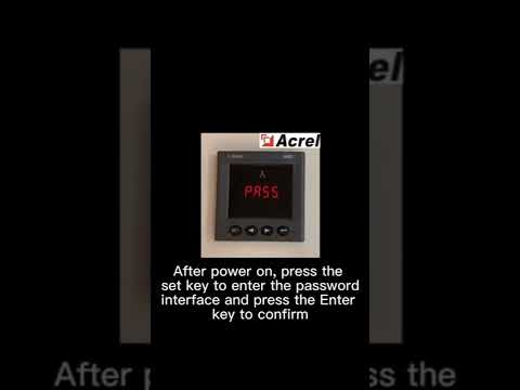 Acrel Electric | Change Setting Method of AMC72-DI Panel DC Current Meter