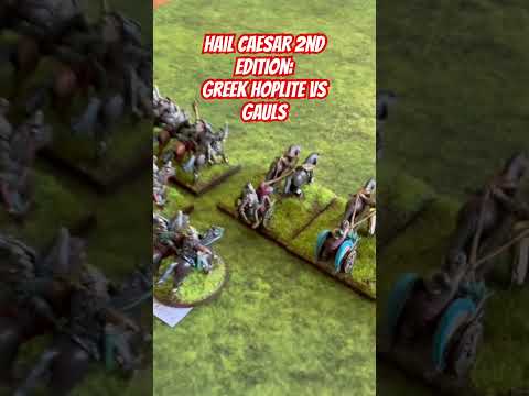 Hail Caesar 2ED, Greek Hoplite vs Gauls, Road to Delphi #warlordgames #hailcaesar