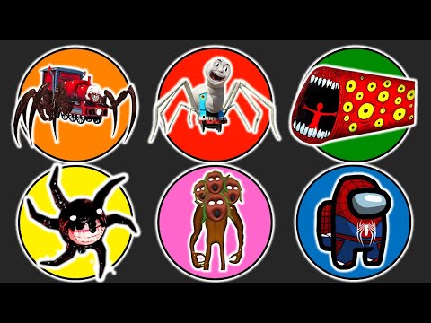 Spin Wheel Choo Choo Charles,Thomas Lipan,Train Eater,Screech Roblox,Tree Head,Among Us Spiderman