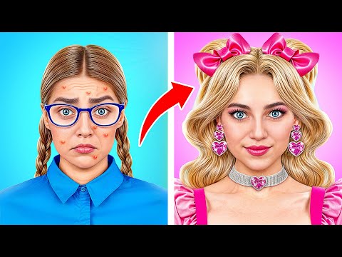 Extreme Makeover from Nerd to Popular Girl | Barbie vs Bratz by Multi DO Challenge