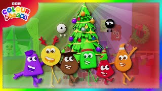 It's A Colourful Christmas!  | Fun Xmas Song! | Learn Colours - Cartoons For Kids | Colourblocks