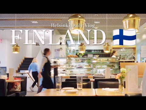 Summer vacation visiting cute cafes and museums in Finland【vlog】Macaron cheesecake 🍰