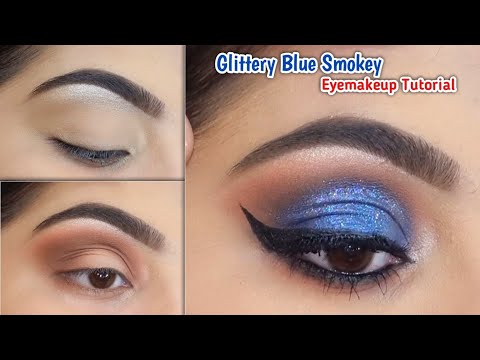 Glittery Smokey Eyemakeup Tutorial | Glam Makeup Tutorial by Asma Khan...