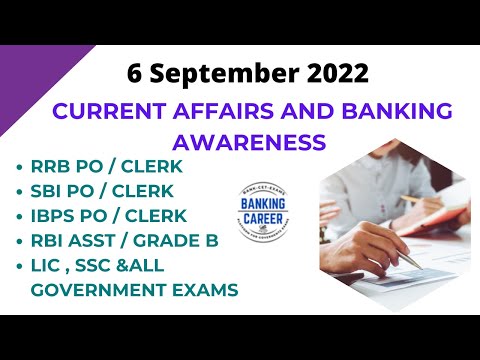 SBI JA Notification & 6 Sept 2022 II  Current Affairs & Banking Awareness II CNA for all exams