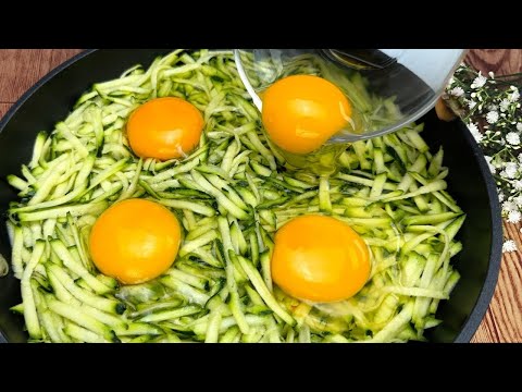 Grate the zucchini and add the eggs❗I cook 2times a week❗ easy Zucchini recipes