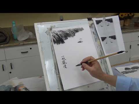 🔴[ LIVE ] Landscape Painting Lesson 4: How to Re-compose a Masterpiece with Sail Boat by Qi Baishi