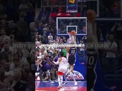 RUDY GOBERT CLUTCH PUTBACK DUNK / FRANCE VS TURKEY / EUROBASKETBALL