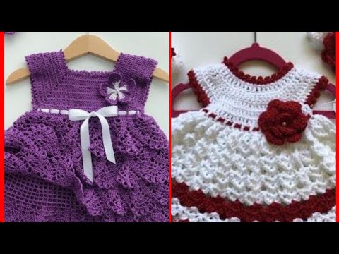 Los mejores vestidos de bebé tejidos a crochet hechos a mano, elegantes y espectaculares