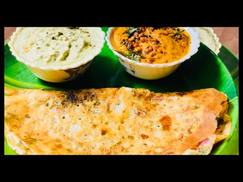 Hotel Style Instant & Crispy Rava Dosa with 2 Chutney Recipes । Breakfast Recipe