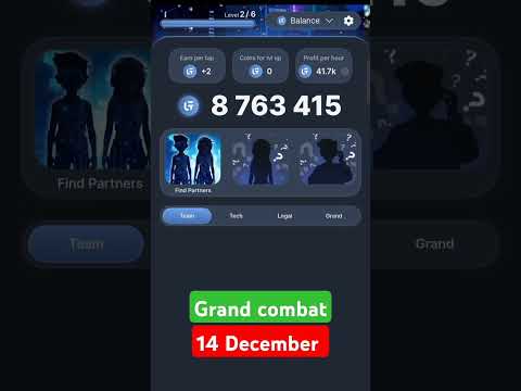 Grand Combat Daily Combo 14 December | Grand Kombat Daily Combo Card Today#grandcombat