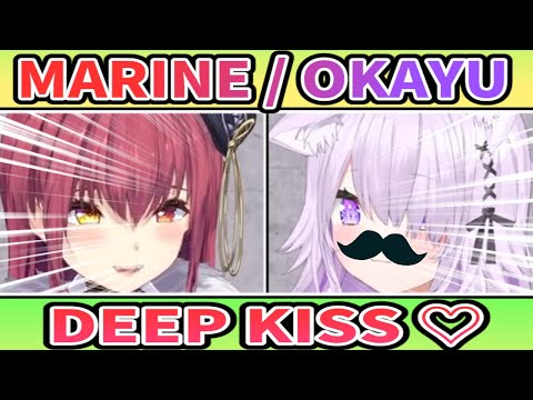 Marine And Okayu Makes Out [ENG SUB] Hololive