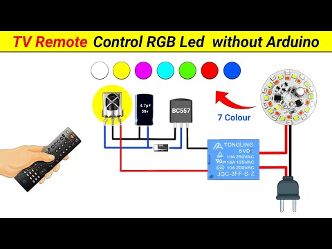 How to make TV Remote Control RGB Led Circuit without Arduino || SKR Electronics Lab