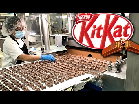 Process of Making KitKat in Factory | Production line Tour