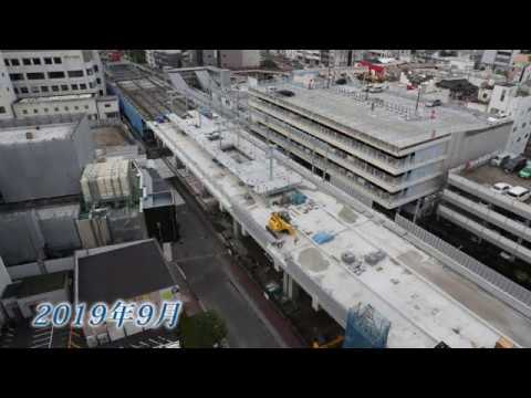 浦上駅建設が進む様子　ＪＲ長崎－浦上　３月２８日高架化