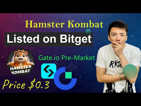 Hamster Kombat Listed on Bitget | Gate.IO Pre-Market Trading Started | $HMSTR Coin Price $0.3