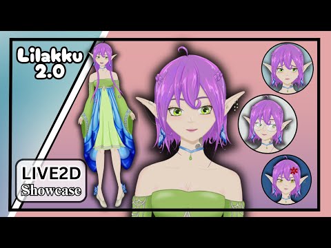 【Live2D Showcase】Vtuber Model Lilakku 2.0 | Full Body Rigging