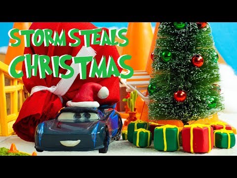 Jackson Storm Steals Christmas Holliday ANIMATION Special Disney Cars McQueen Cozy Cone Motel