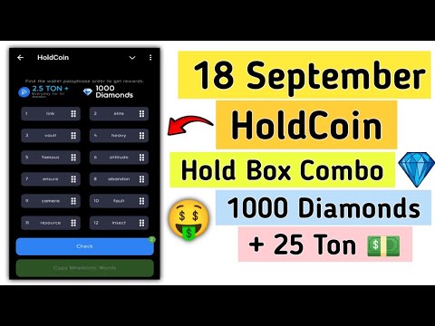 holdcoin 18 september hold box combo | daily heist code today hold coin | reclaim code diamonds