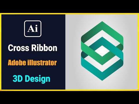 Create 3D Cross Ribbon in Adobe Illustrator | Logo Design Tutorial