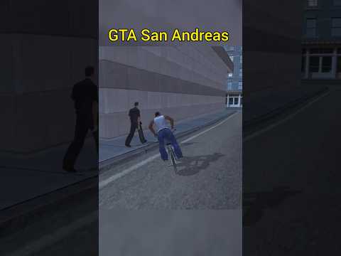 CJ WAS SHOWING BICYCLE STUNT TO THE POLICEMAN BUT THIS HAPPENED #gtasanandreas #shorts