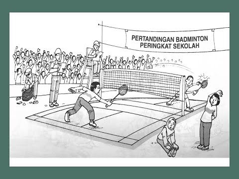 BINA AYAT:SUASANA PERTANDINGAN BADMINTON DAN SUASANA GOTONG-ROYONG MEMBERSIHKAN KAWASAN PERUMAHAN