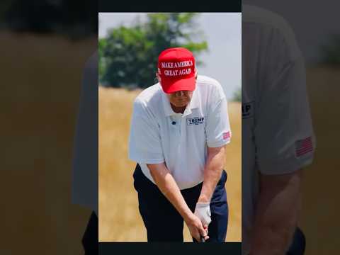 President Trump SMASHES a drive 270 📈🏌🏼 #golf #trump