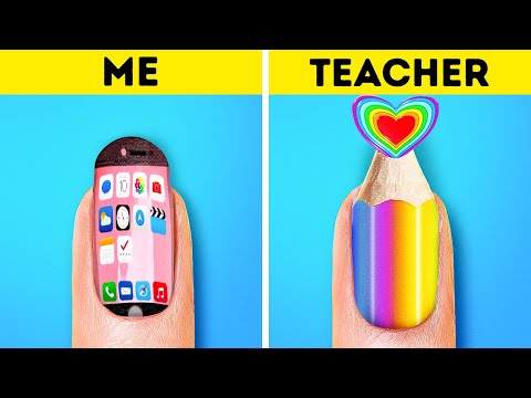 COOL SCHOOL HACKS || Last-Minute Hacks to Survive Exams & Homework By 123GO!GOLD