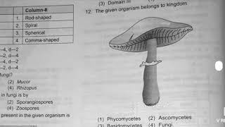 Biological classification. Mcq.lecture -12