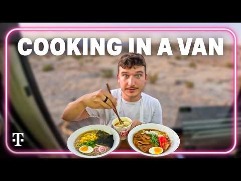 Cooking Ramen 3 Ways with @Ryantwomeyy | Van Life Camping in the Desert | T-Mobile