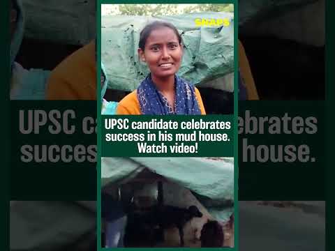 UPSC Candidates celebrate success in his mud house!