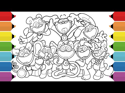 Smiling Critters Coloring Pages | Coloring Poppy Playtime Chapter 3 | NCS Music