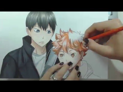 Speed Drawing - Kageyama Tobio and Hinata Shouyou (Haikyuu!) "Valentine's Week"