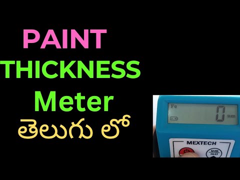 how to work paint thickness checking metre in Telugu