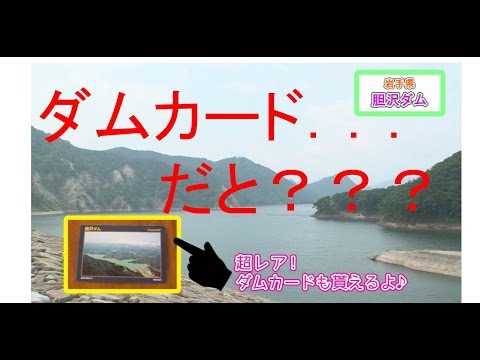 胆沢ダムで激レアカードGETだぜ（奥州市）