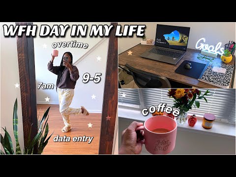 my *very realistic* 9-5 work from home day in the life routine! (data entry WFH remote job)