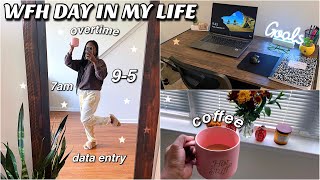 my *very realistic* 9-5 work from home day in the life routine! (data entry WFH remote job)