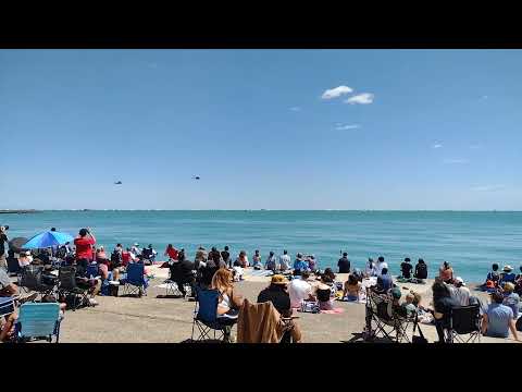 Chicago Air and Water Show 2024 - AH-64 Apache Helicopter Flyby